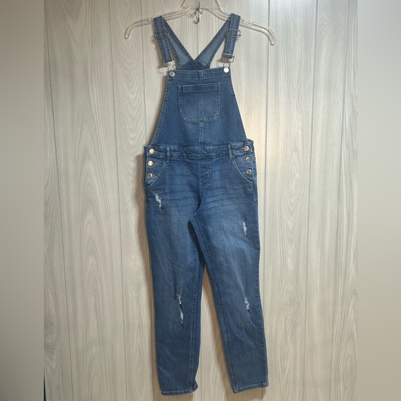So Distressed Jean Overalls Size 16 Juniors - Picture 1 of 11